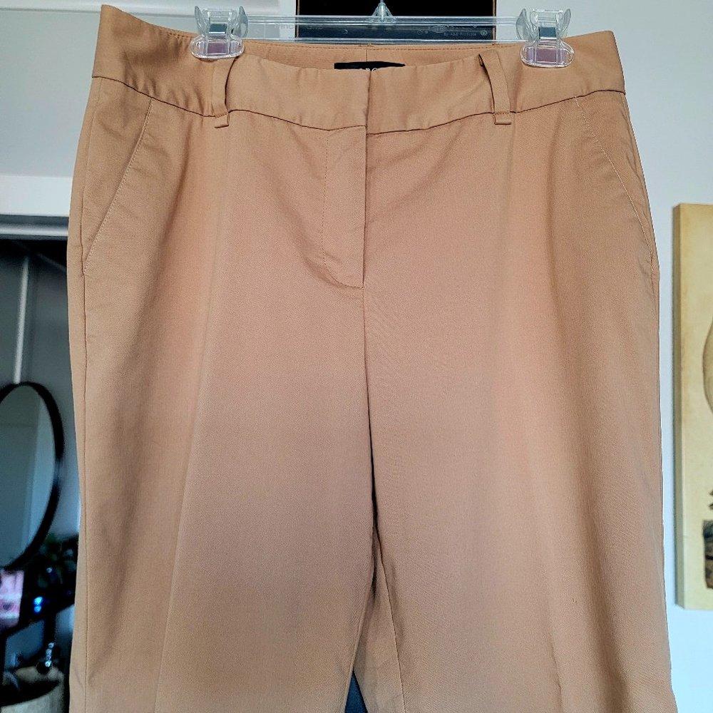 Talbots Size 10 Mink Brown Heritage Cotton Blend Stretch Dress Trouser Pants